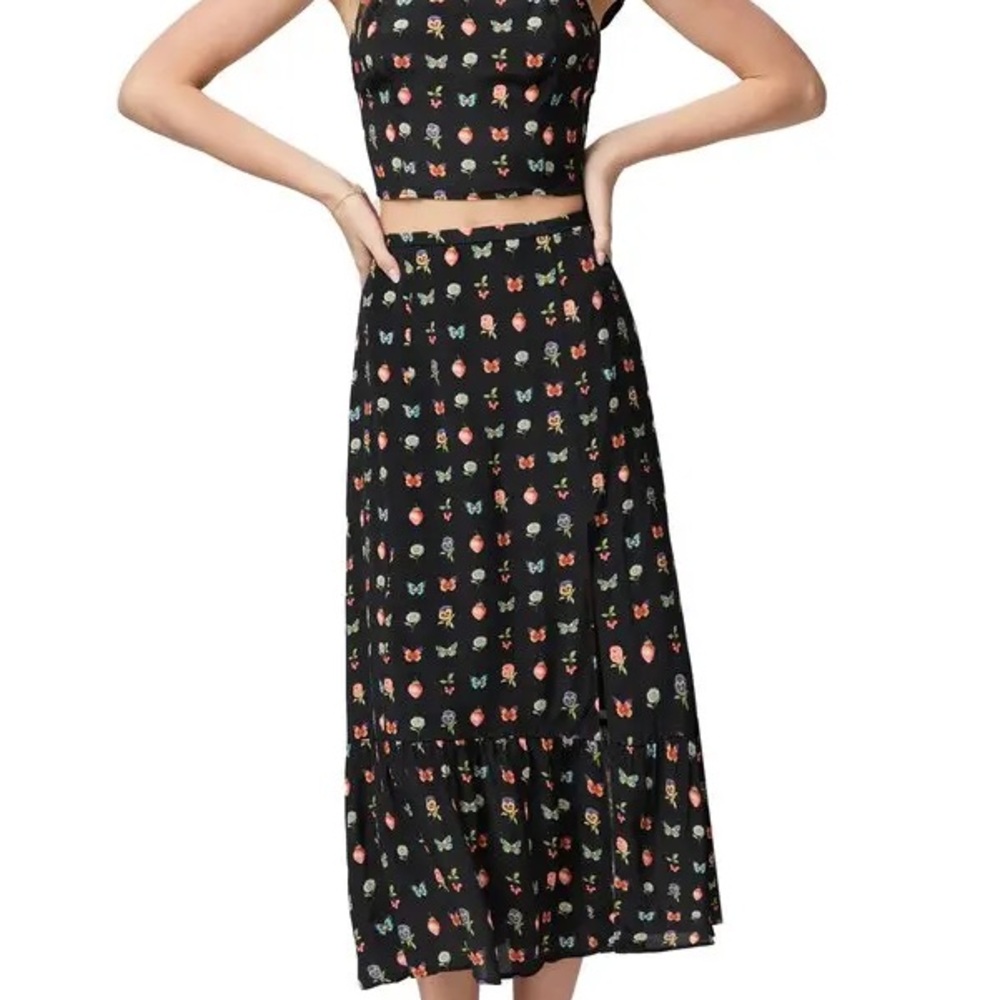 PAIGE Marah Side Slit Midi Skirt